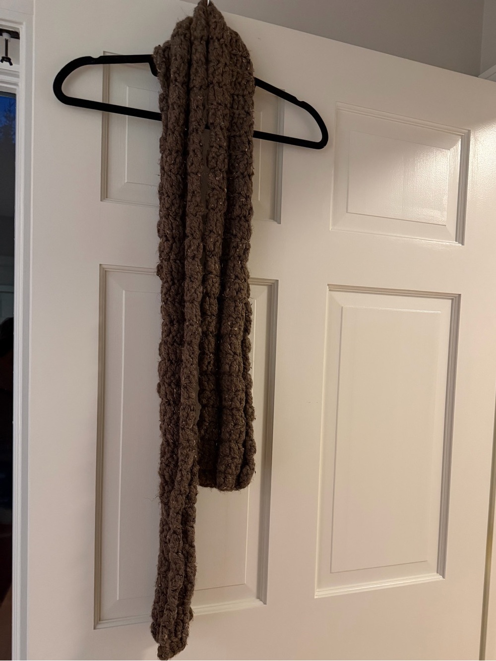 Chunky Brown Knit Scarf